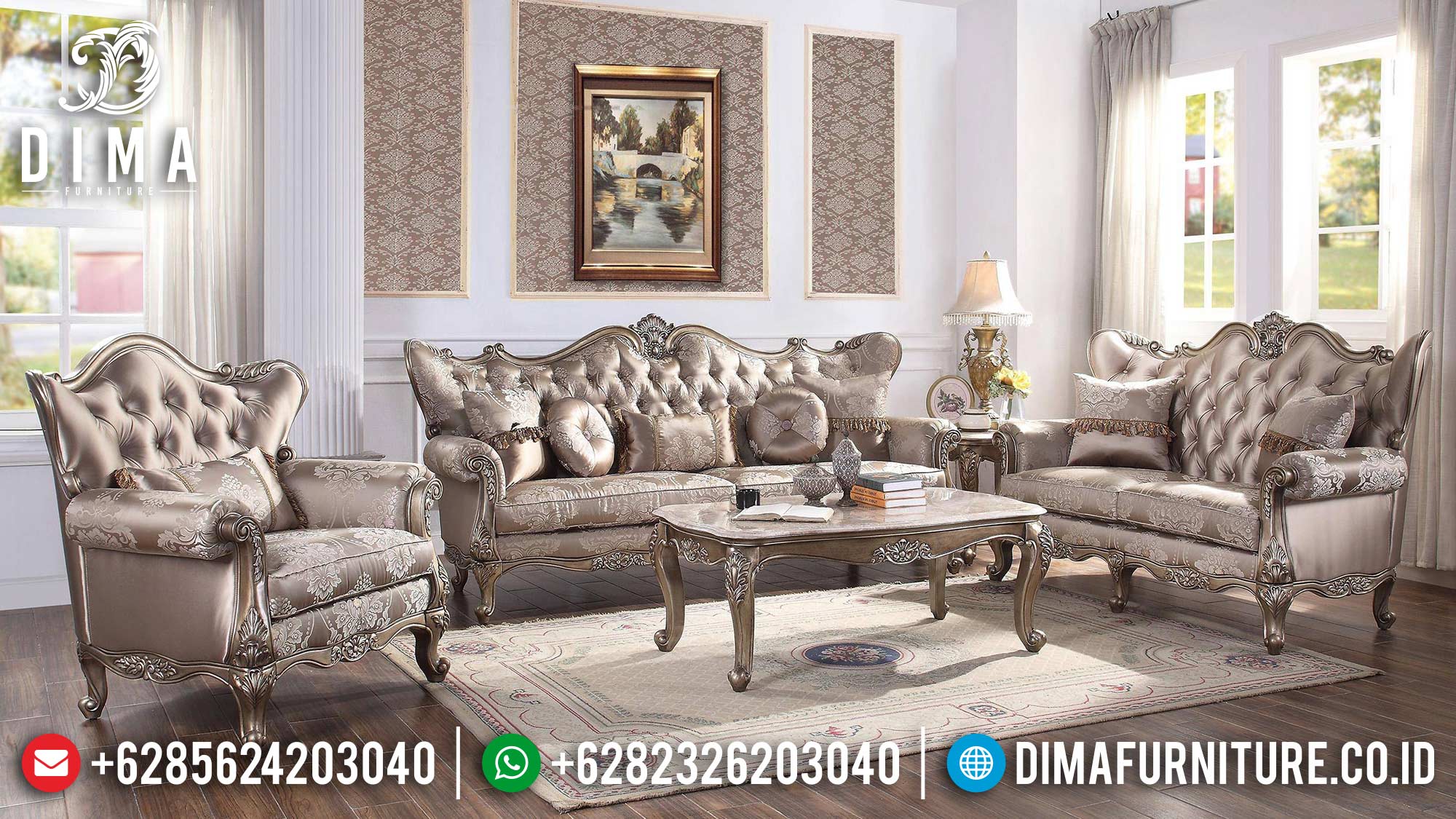 Sofa Tamu Mewah Jepara, Sofa Tamu Terbaru Luxury Design, New Furniture Jepara Sofa ST-1357
