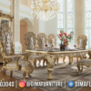 Meja Makan Mewah Jepara Golden Duco Luxury Color New Set 2021 ST-1471 | Sofa Tamu Jepara - Dima Furniture Meja Makan Mewah Jepara Golden Duco Luxury Color New Set 2021 ST-1471
