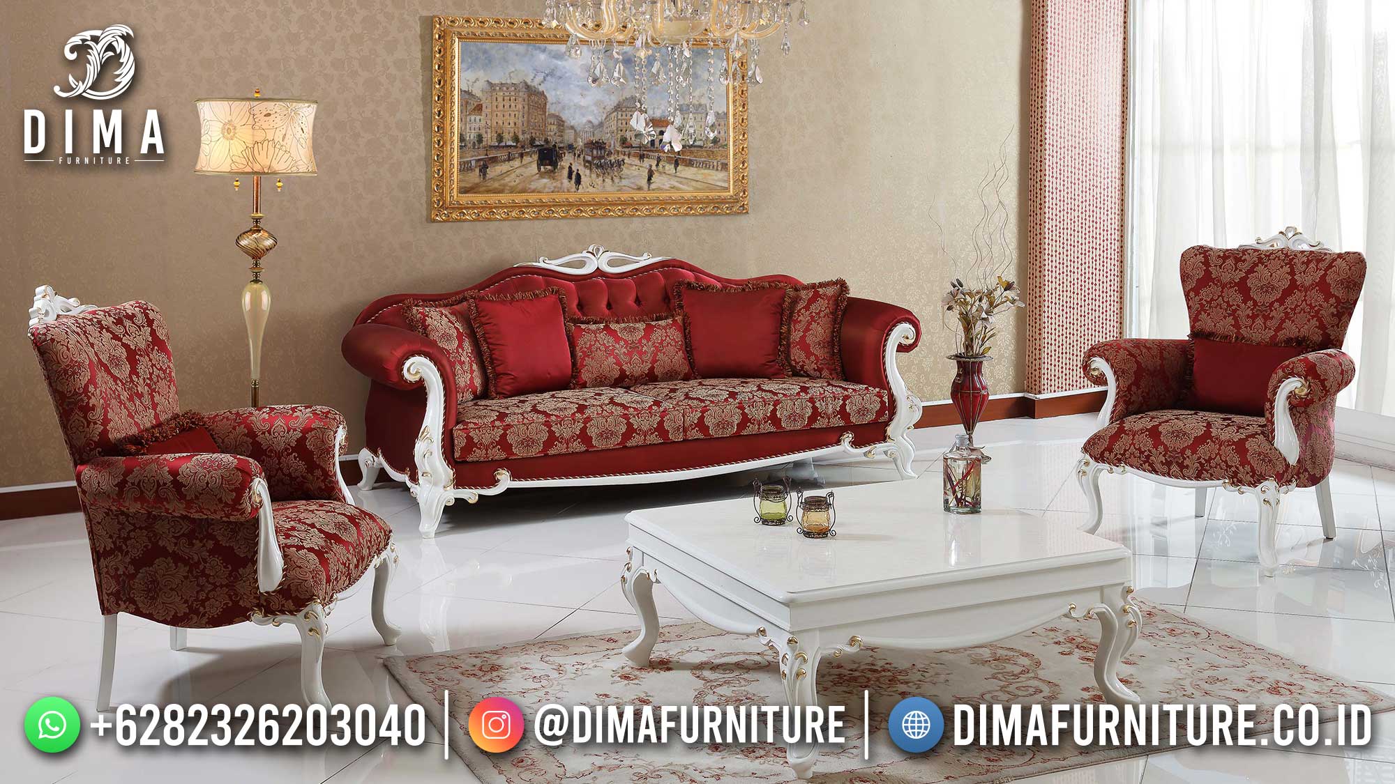 Donatella Style Sofa Tamu Mewah Jepara Luxury Carving Greatest ST-1497