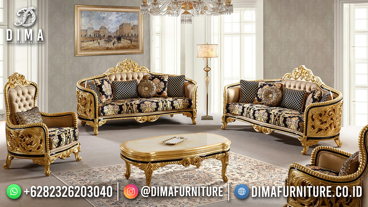 Golden Luxury Sofa Tamu Mewah Empire Interior Room Great Style ST-1501