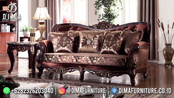 Jual Sofa Tamu Mewah Jepara Classic Luxury Natural Jati Perhutani ST-1514