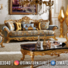 Kursi Sofa Tamu Mewah Terbaru Luxury Golden Carving In Blue ST-1560 | Sofa Tamu Jepara - Dima Furniture Kursi Sofa Tamu Mewah Terbaru Luxury Golden Carving In Blue ST-1560
