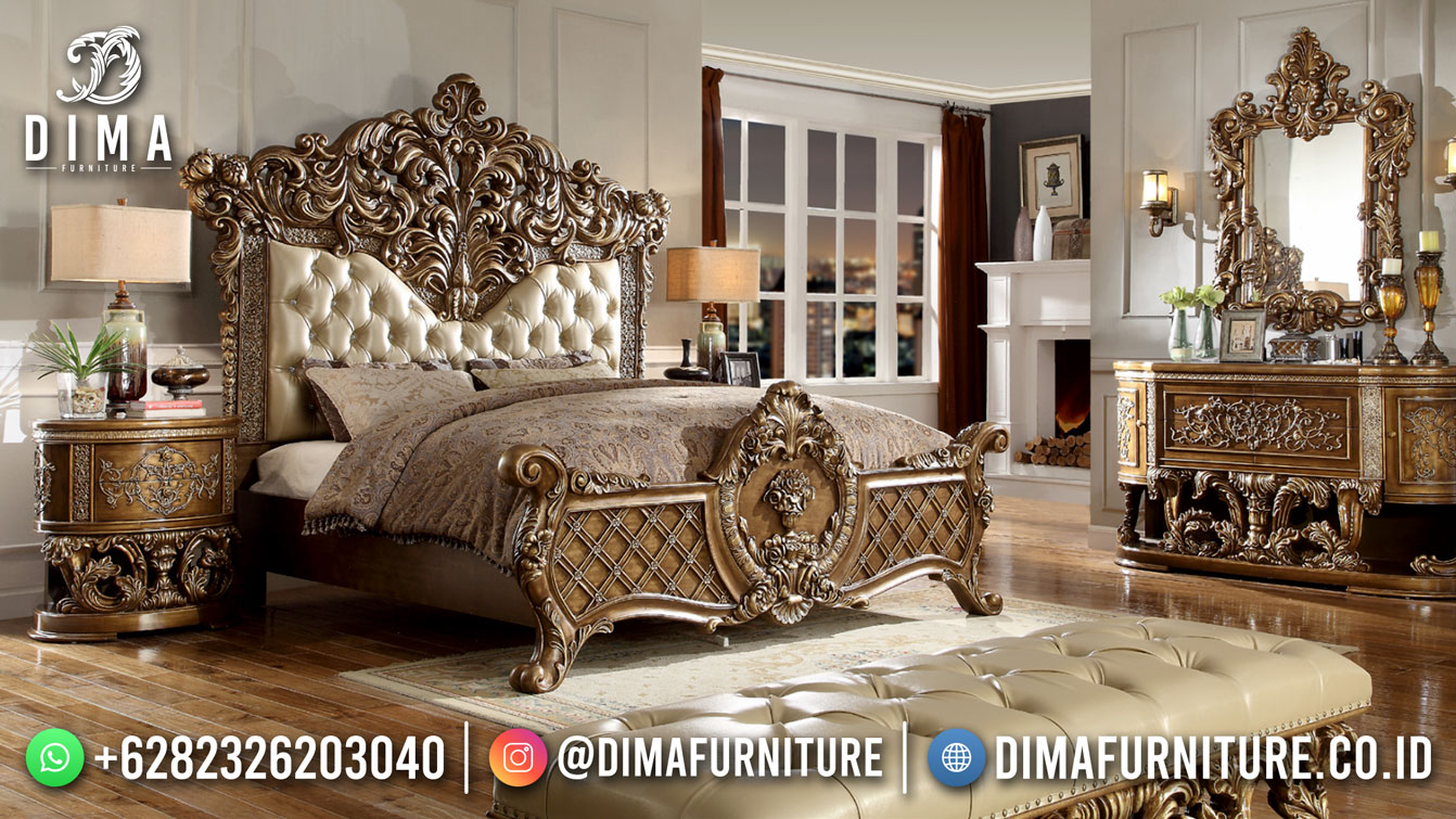 Model Tempat Tidur Mewah Ukiran Classic Luxury Empire Style ST-1543