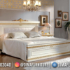 Rich White Tempat Tidur Mewah Klasik Jepara Good Quality ST-1533