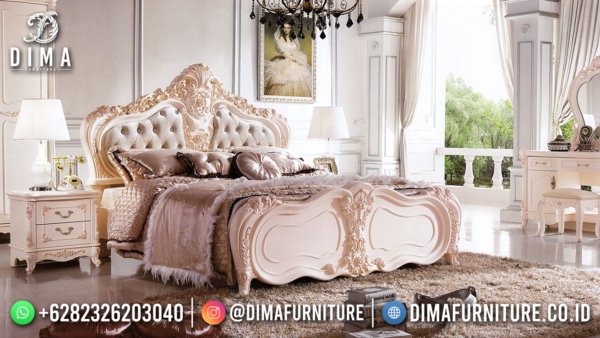 Tempat Tidur Ukiran Mewah Klasik Elegant Style Great Solid Wood Perhutani ST-1530