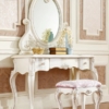 Angelicha Meja Rias Minimalis Jepara Art Deco White Duco Glossy Luxury Model ST-1633