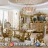 Epic Desain Meja Makan Mewah Terbaik Luxury Carving Golden ST-1601