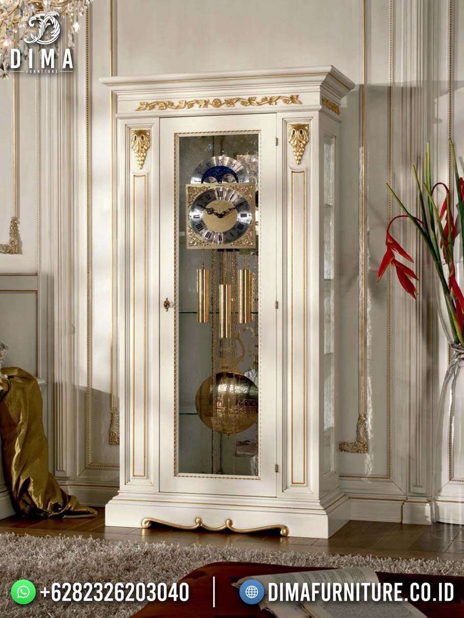 Lemari Hias 1 Pintu White Gold Duco Classy Luxury ST-1604
