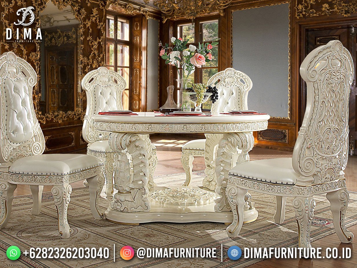 Termewah Set Meja Makan Terbaru Jepara Luxury Carving Italian Empire Style ST-1625