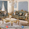 Golden Araika Sofa Tamu Mewah Kursi Ukiran Jepara Top Quality ST-1699