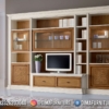 Set Bufet TV Terbaru Jepara Desain Elegant White And Brown ST-1680