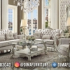 Sofa Tamu Mewah Modern White Duco Falurora Best Quality ST-1659