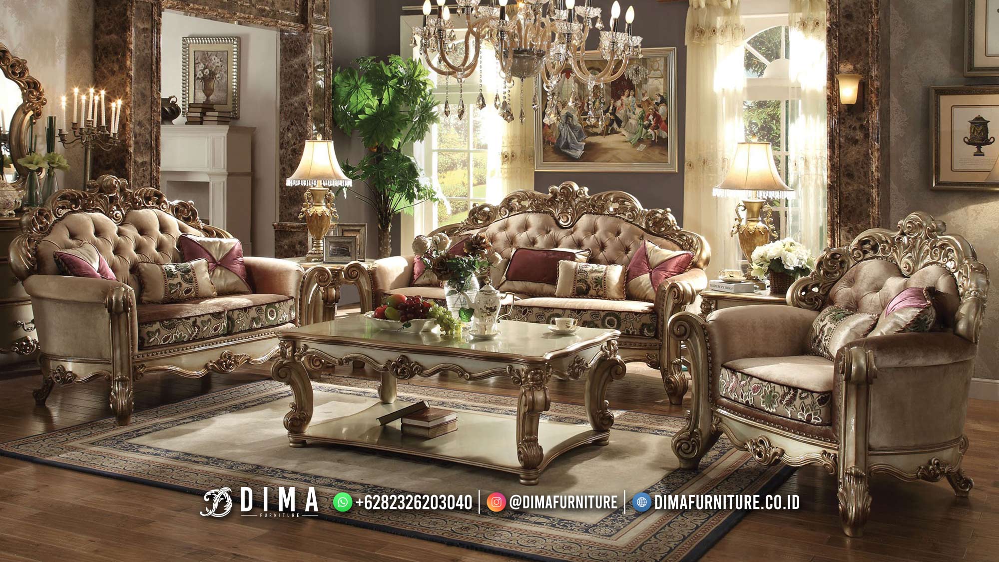 Classy Furniture Sofa Tamu Kursi Mewah Tempat Duduk Rumah Cantik ST-1729