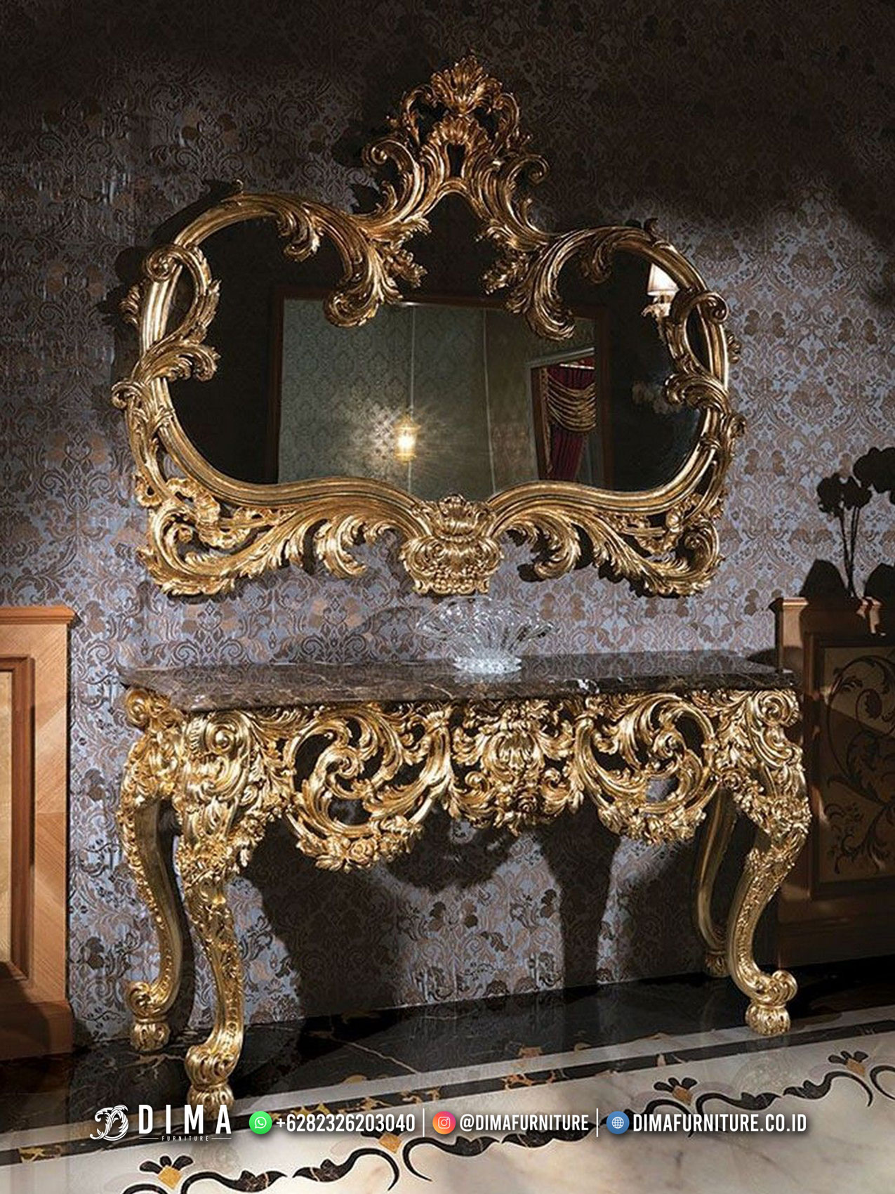 Furniture Jepara Meja Hias Konsul Dengan Ukiran Mewah Harga Terbaik ST-1751