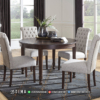 Harga Set Kursi Makan Meja Bundar Solid Wood Kualitas No1 Indonesia ST-1769 | Sofa Tamu Jepara - Dima Furniture Harga Set Kursi Makan Meja Bundar Solid Wood Kualitas No1 Indonesia ST-1769