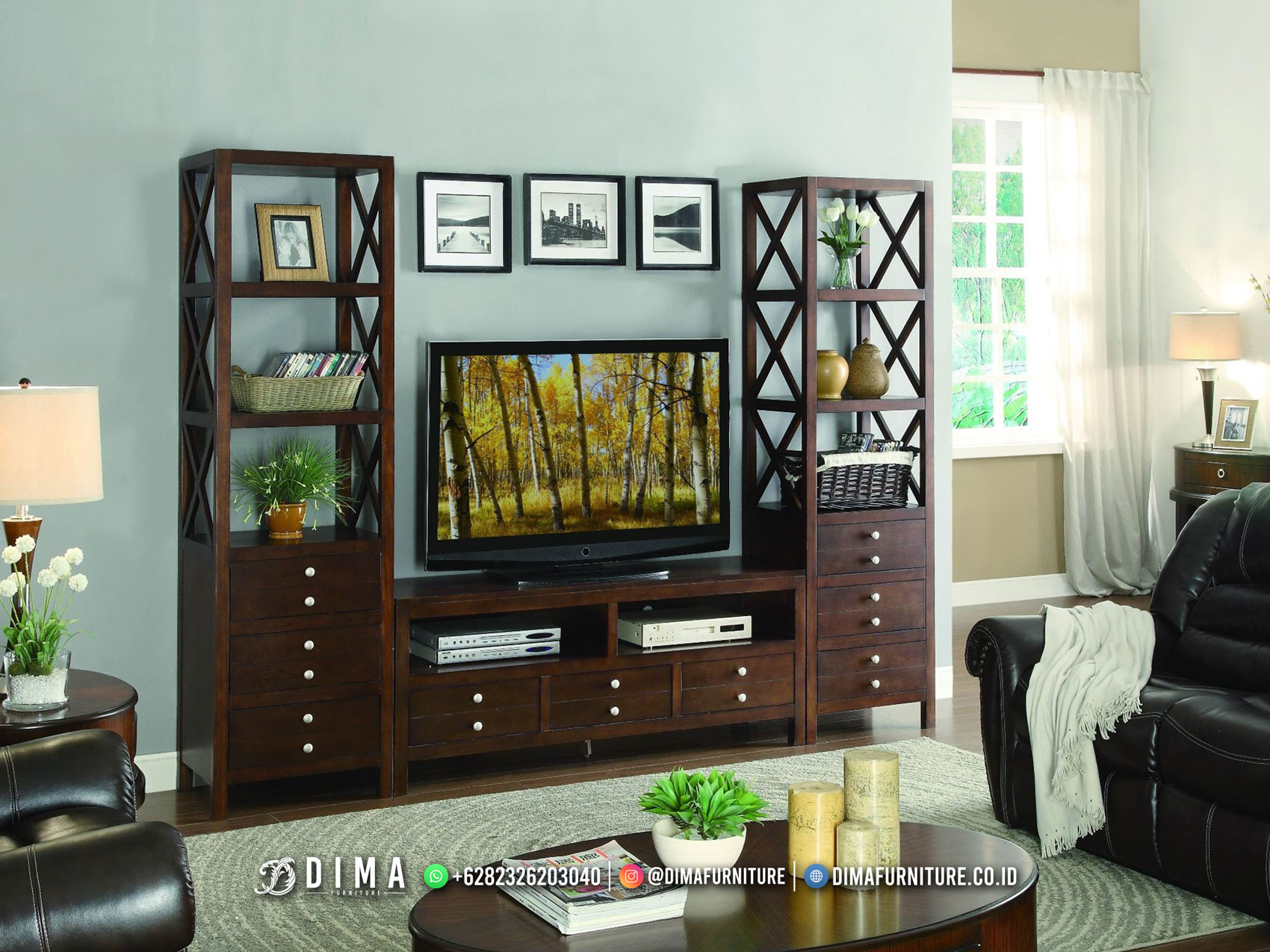 Jual Bufet TV Jati MInimalis Kota Jepara Solid Wood Top Quality ST-1752