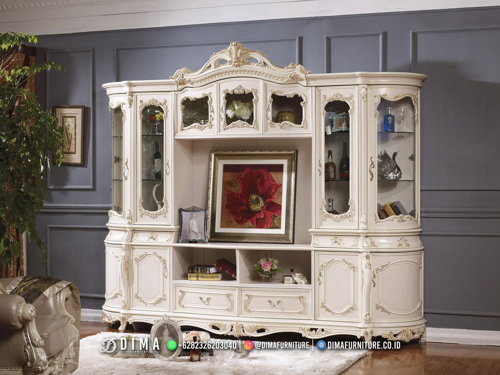 Jual Bufet TV Mewah Gaya Eropa Klasik Luxury Furniture Indonesia ST-1781 Jual Bufet TV Mewah Gaya Eropa Klasik Luxury Furniture Indonesia ST-1781