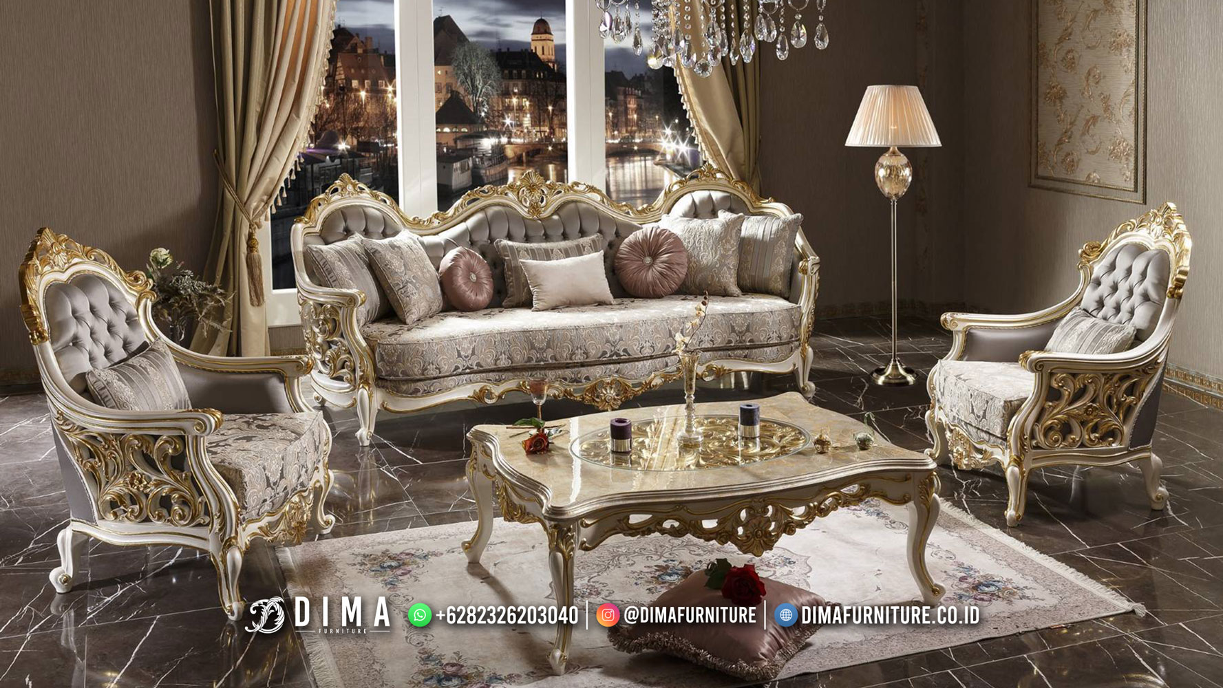 Jual Kursi sofa Mewah Klasik Kekinian Harga Murah ST-1733