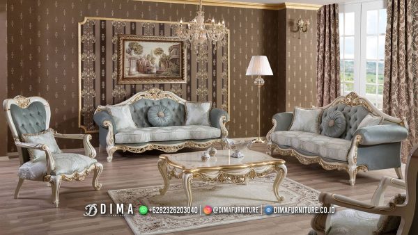 Rekomendasi Sofa Ruang Tamu Mewah Elegant Carving New Release ST-1772