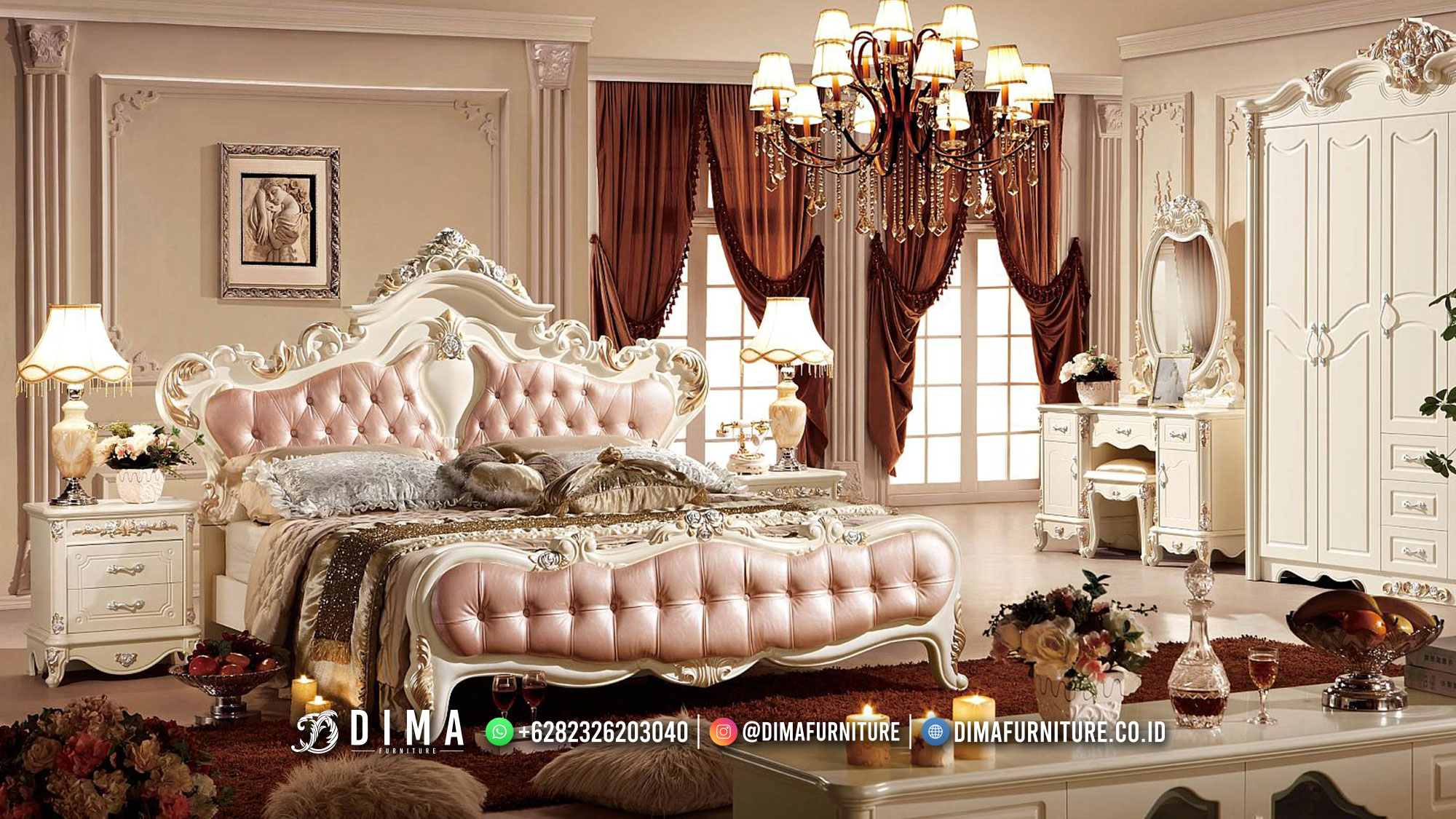 Elite Class Tempat Tidur Mewah Ukiran Luxury Classic Furniture Jepara ST-1798