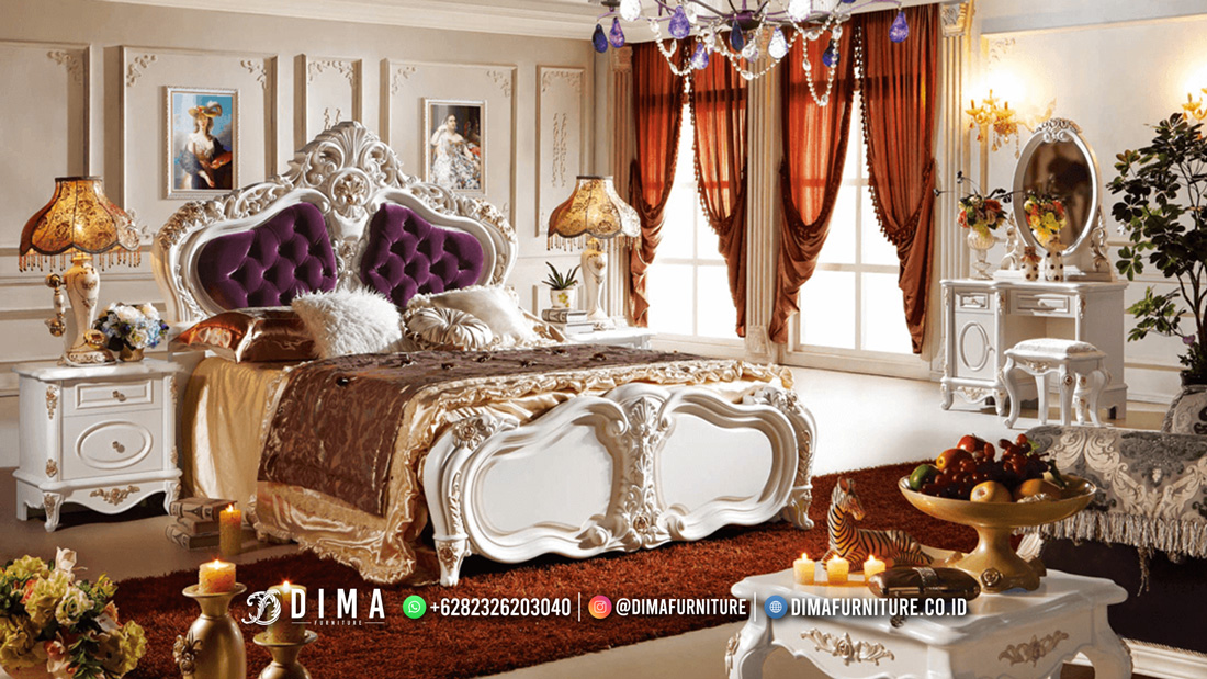 New Years Tempat Tidur Mewah Jepara Princes Model Luxury Carving ST-1797
