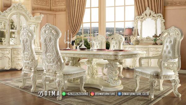 Furniture Jepara Meja Makan Mewah Ukiran Full Luxury Glamourous ST-1881