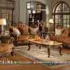 Kursi Tamu Mewah Ukir Jepara Romawi Classic Solid Wood ST-1876