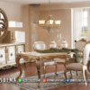 Beauty Desain Meja Makan Mewah Gold Duco Shinning Luxury ST-1953