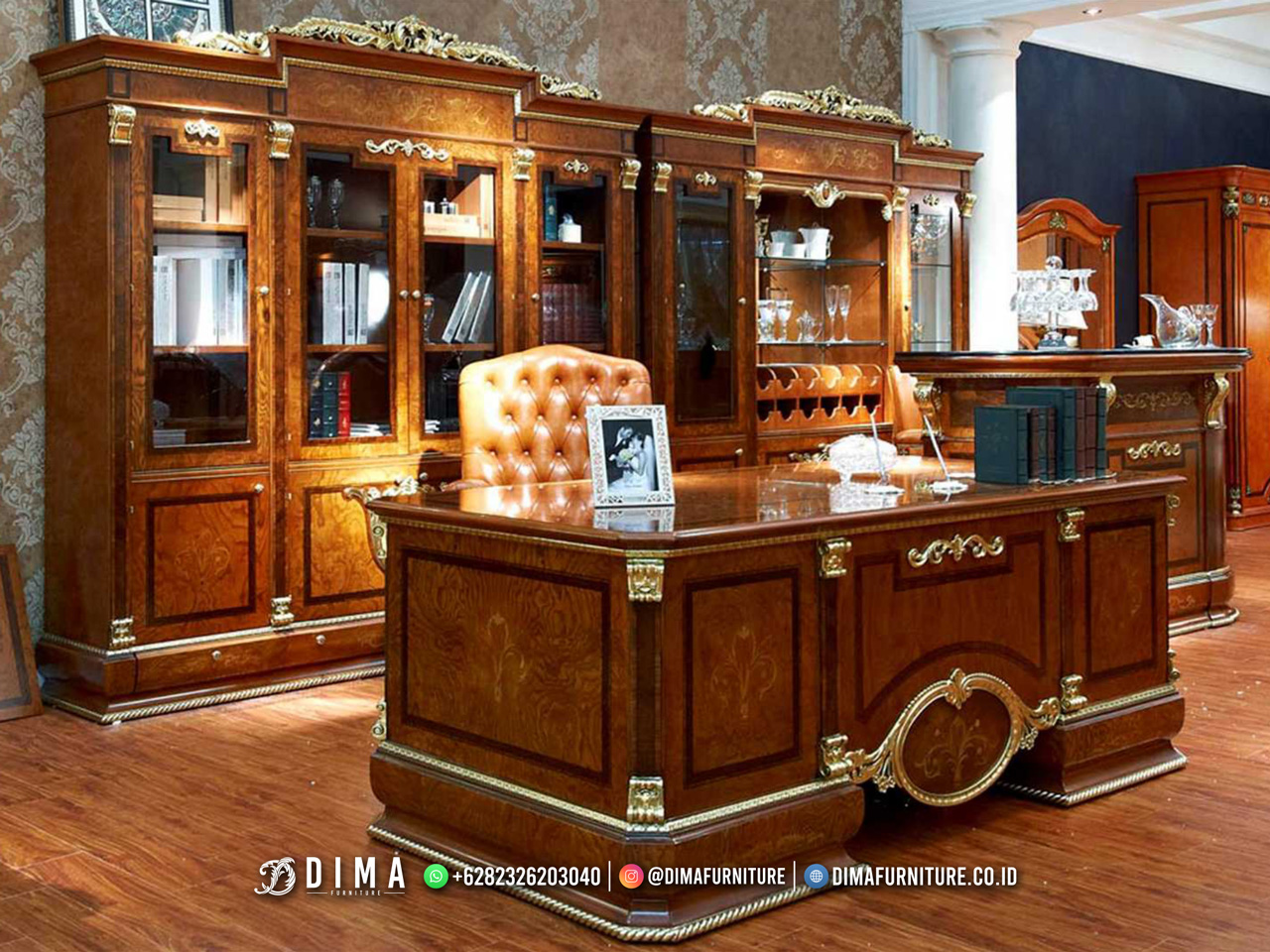 Best Sale Meja Kantor Mewah Terbaru Jepara Classic Isabella ST-2001