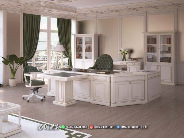Furniture Jepara Meja Kantor Mewah, Meja Direktur Modern Elegant ST-2003