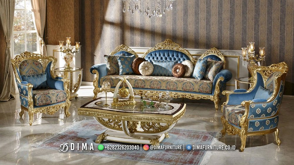 Glory Unique Sofa Ruang Tamu Mewah Modern Ukiran Emas ST-1993 Glory Unique Sofa Ruang Tamu Mewah Modern Ukiran Emas ST-1993