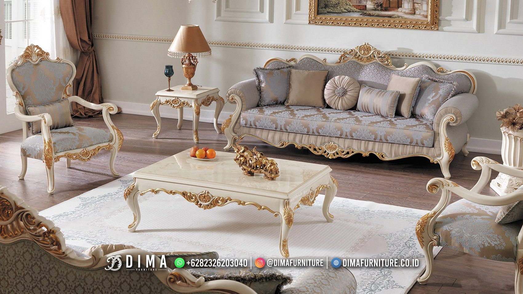 Jual Kursi Sofa Tamu Mewah Modern Klasik Eropa New Item ST-2017
