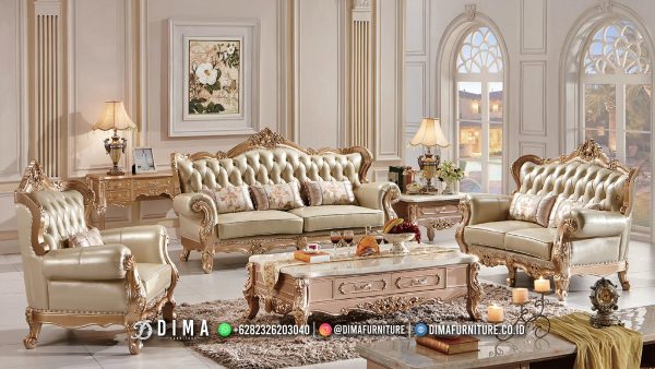 Rekomendasi Sofa Ruang Tamu Mewah Ukir Klasik Asli Jepara ST-2019