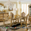 Set Meja Makan Jepara Mewah Terbaik Glamours Cielo ST2044