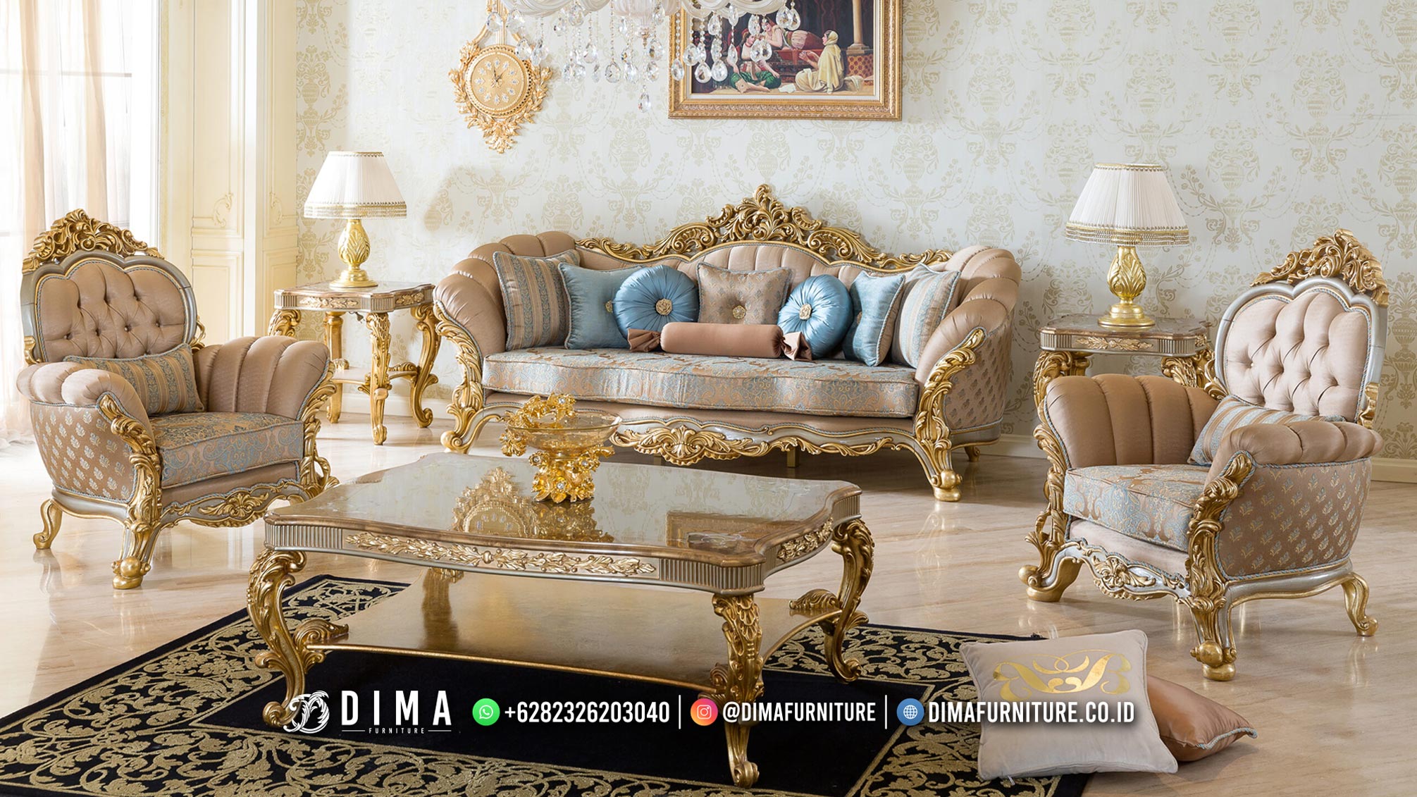 Great Design Sofa Tamu Ukiran Mewah Sultan ST2085