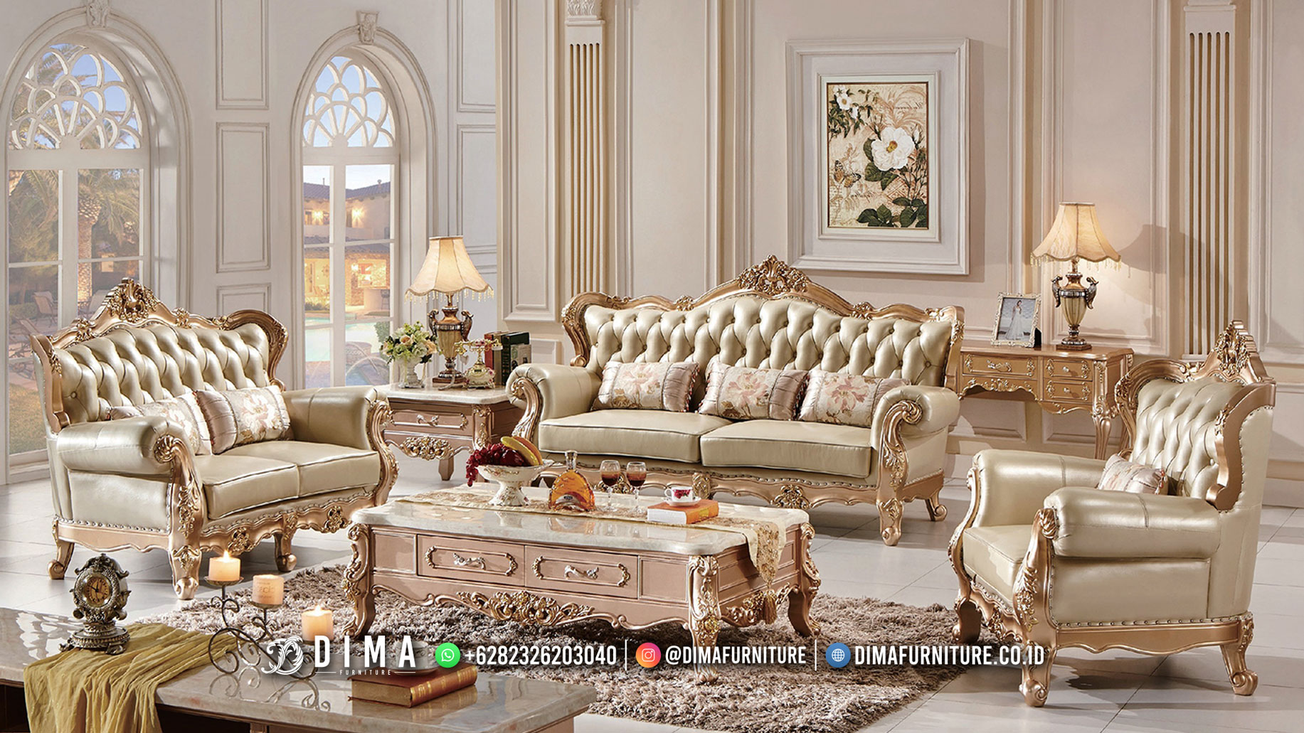 Sofa Tamu Terbaru Desain Mewah Popular Furniture ST2083
