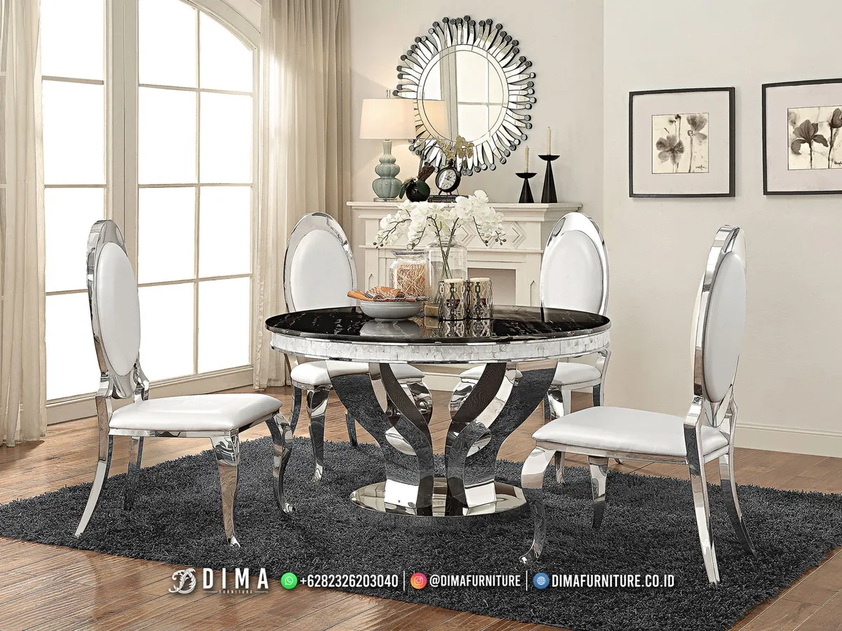 Elegant Design Meja Makan Alumunium Premium ST2182