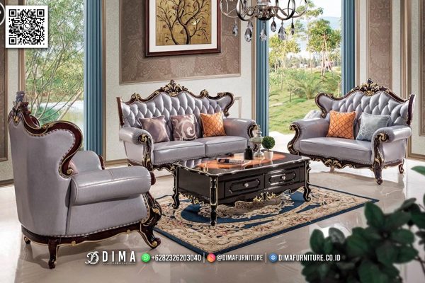 Luxury Desain Sofa Tamu Mewah Ukir Natural Base Color ST2201