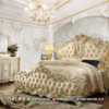 Desain Tempat Tidur Mewah Ukir Shabby Ivory Alexander ST2254