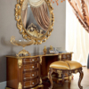 Luxurious Meja Rias Mewah Jati Kombinasi Ukir Emas ST2276