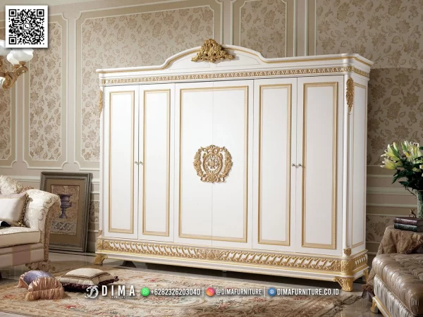 Luxury Furniture Lemari Pakaian Mewah Carving Gold ST2282
