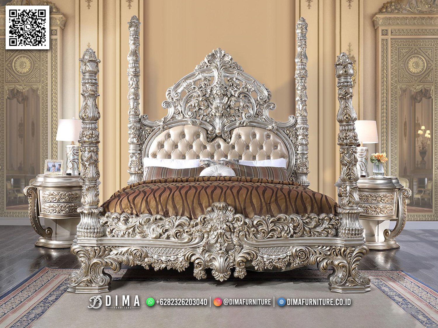 Bestseller Kamar Set Tidur Terbaru Luxury Carving TTJ2794 Bestseller Kamar Set Tidur Terbaru Luxury Carving TTJ2794