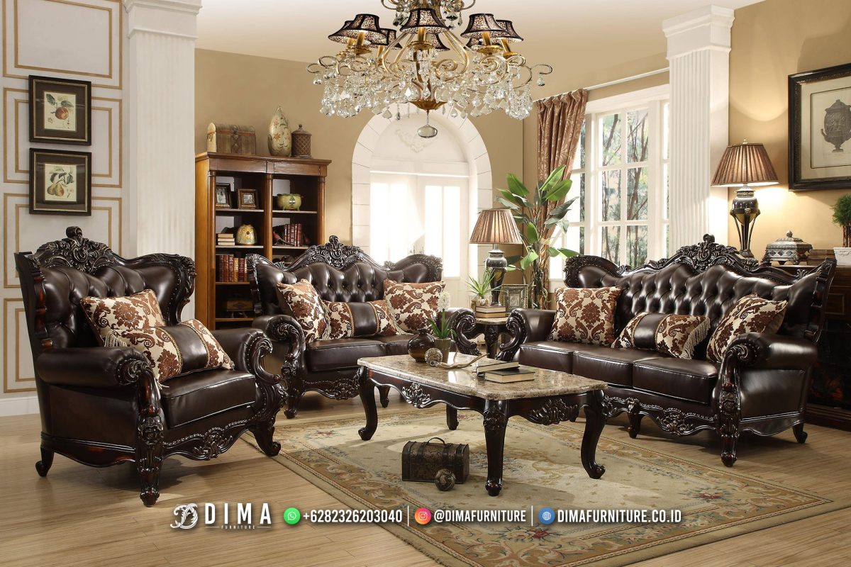 Sofa Tamu Mewah Black Oscar Terbaru New Collection 463MJ