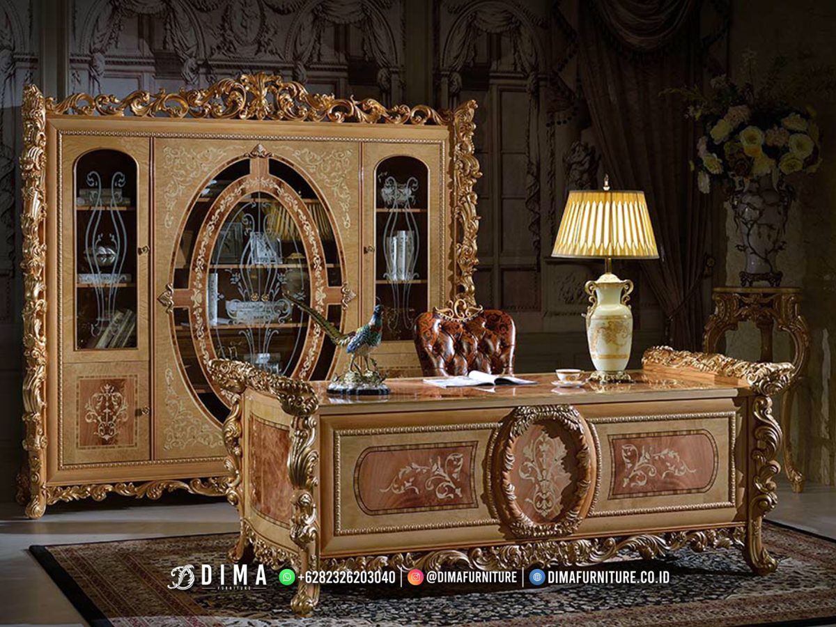 Meja Kantor Mewah Terbaru Ukiran Raja Sale Now 77MJ