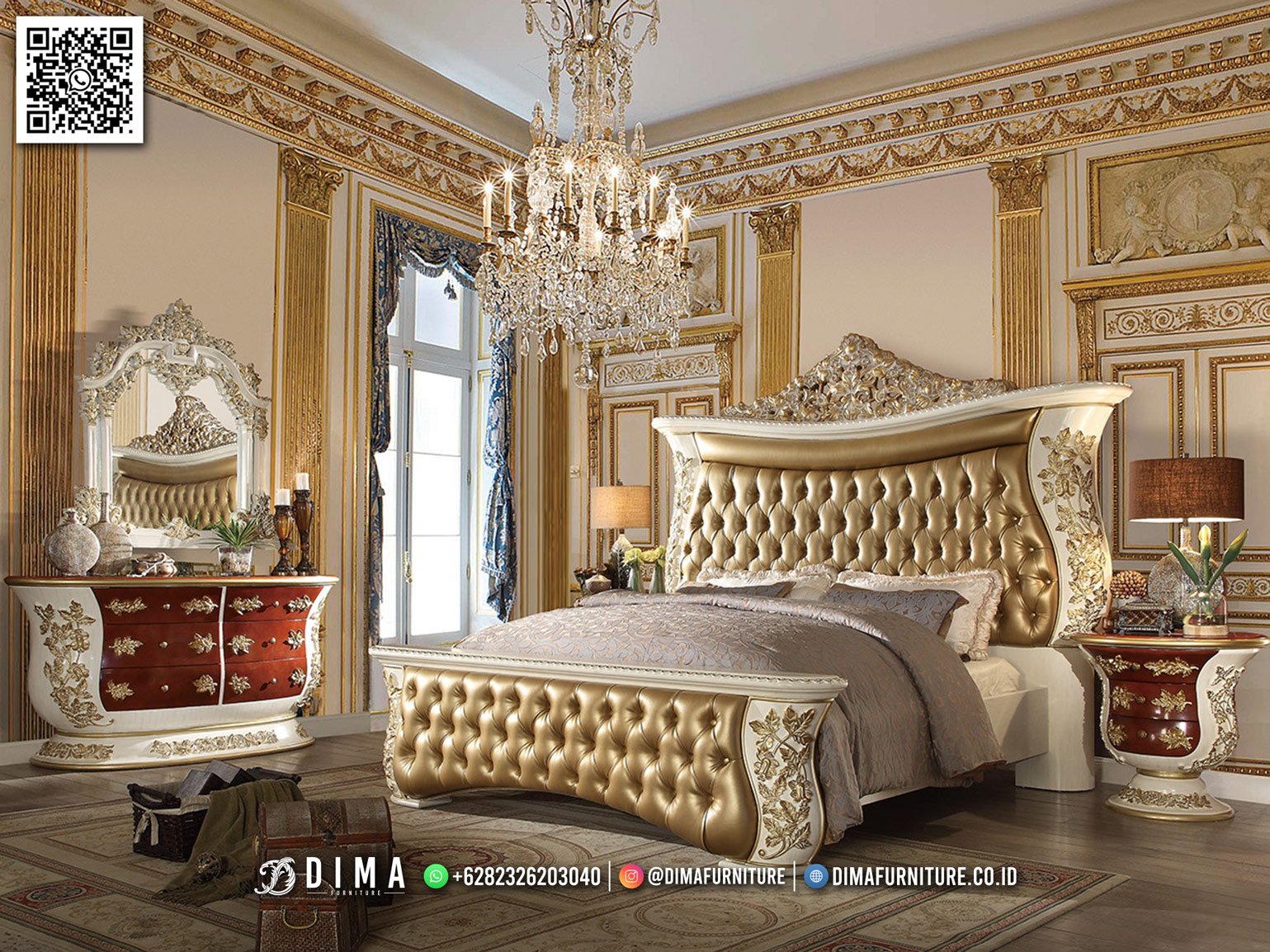 Queen Bedrooms Tempat Tidur Mewah Raja Sultan Vilyn ST2344 Queen Bedrooms Tempat Tidur Mewah Raja Sultan Vilyn ST2344