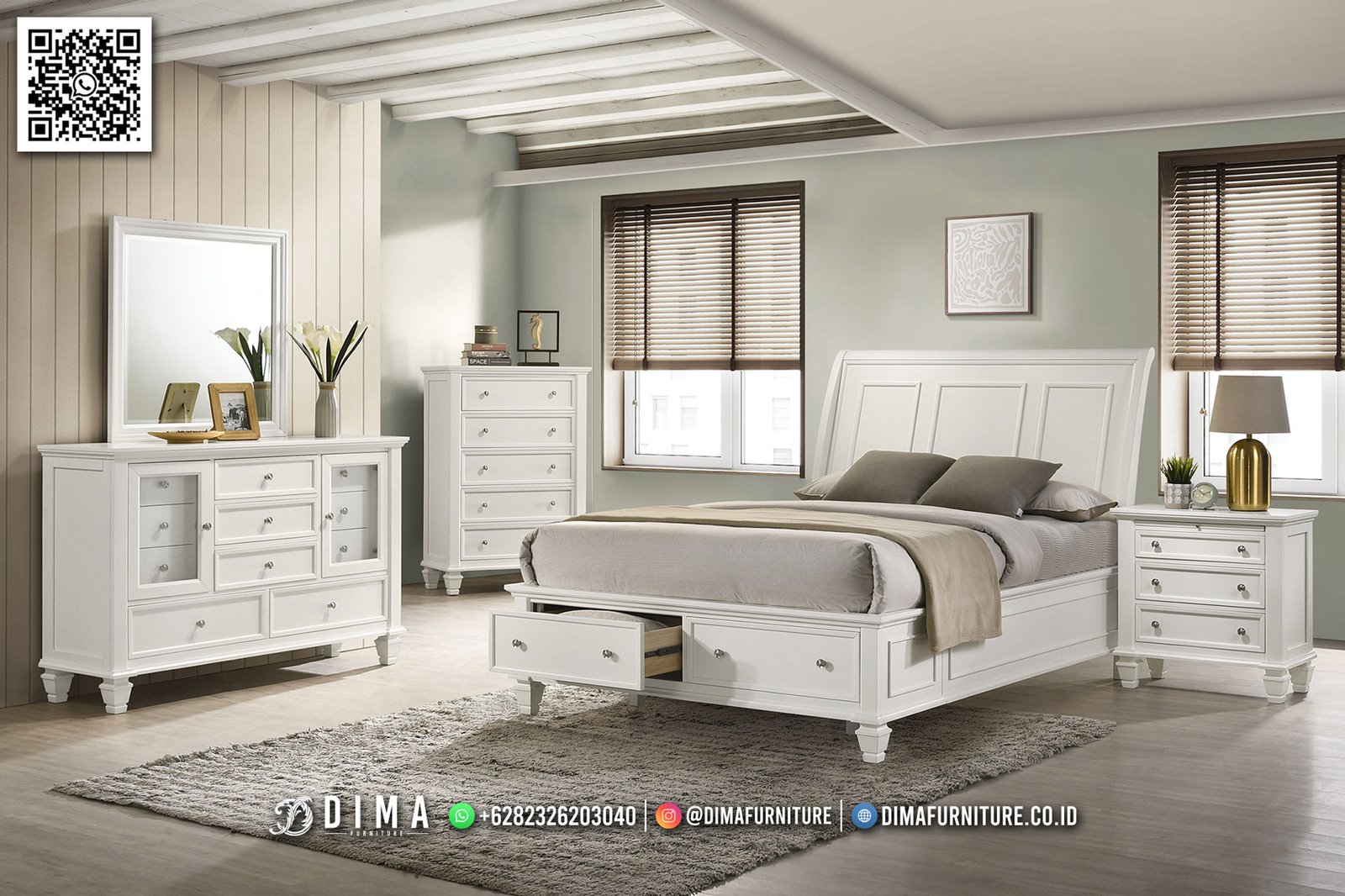 Set Kamar Minimalis Terbaru, Tempat Tidur First Class ST2386 Set Kamar Minimalis Terbaru, Tempat Tidur First Class ST2386