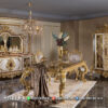 Meja Makan Mewah Sultan Gold Finishing ST2427 | Sofa Tamu Jepara - Dima Furniture Meja Makan Mewah Sultan Gold Finishing ST2427
