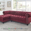 Sofa Sudut Chesterfield Dima Red Premium Stylish 13ST | Sofa Tamu Jepara - Dima Furniture Sofa Sudut Chesterfield Dima Red Premium Stylish