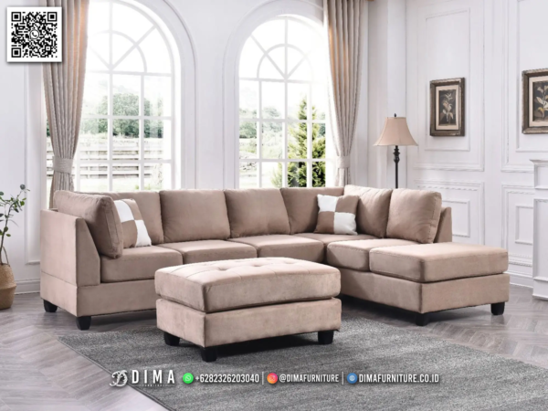 Sofa Sudut Minimalis Dima Beige Nyaman Elegan 11ST