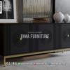 Bufet TV Minimalis Modern Hitam Motif Lingkaran 27ST | Sofa Tamu Jepara - Dima Furniture Bufet TV Minimalis Modern Hitam Motif Lingkaran